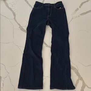 Dark Wash High Rise Flared Jeans